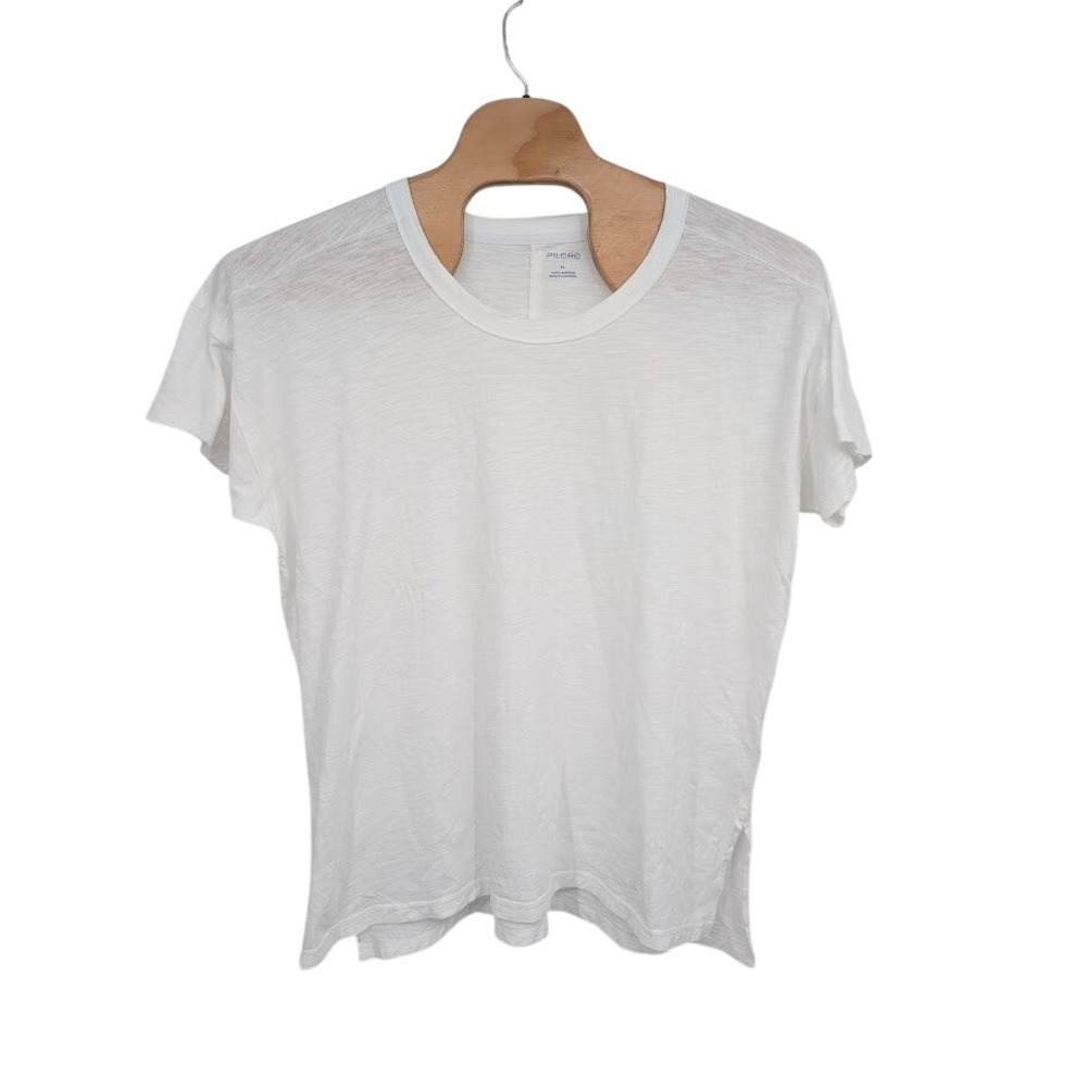 ANTHRO X Pilcro Jordyn Cotton Slub Oversized Crew Neck Tee white Women's sz XL